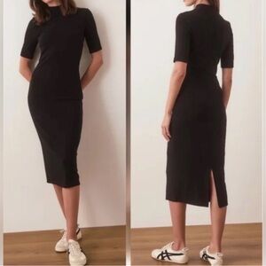 Marine Layer Black Midi Dress